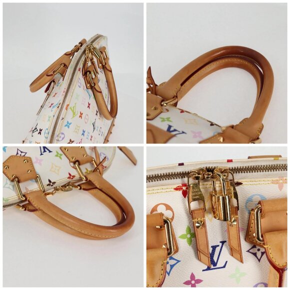 LOUIS VUITTON Monogram Multicolor Alma GM Hand Bag White M40441 LV Auth 131827V - Picture 16 of 16